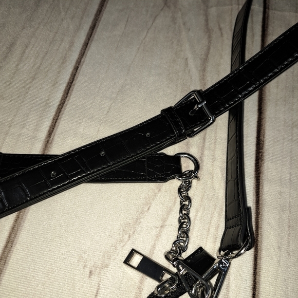 Aldo Croc Print Crossbody Convertible Handbag Purse - Picture 6 of 8